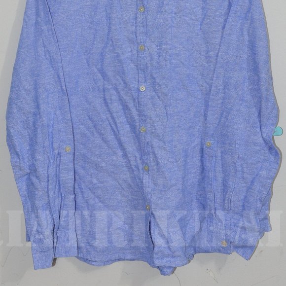 Haut Femme Manches 3/4 ORVIS - Mélange Lin - Col V - Taille L - Vert éther - Neuf Avec étiquette